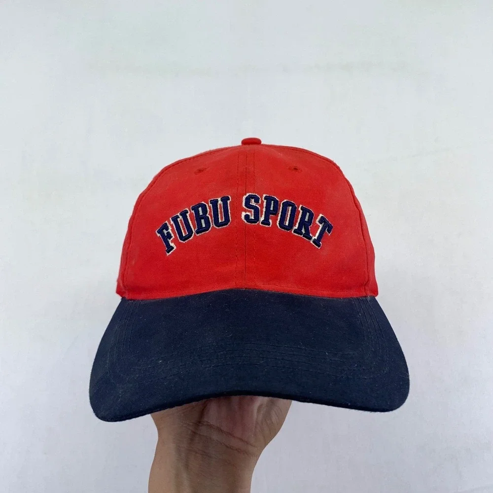 Vintage FUBU Sport Baseball Cap Hat Red Blue Youth‎ Size Adjustable